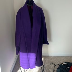 Christian Cole Purple Wool Blend Coat, Size XXl